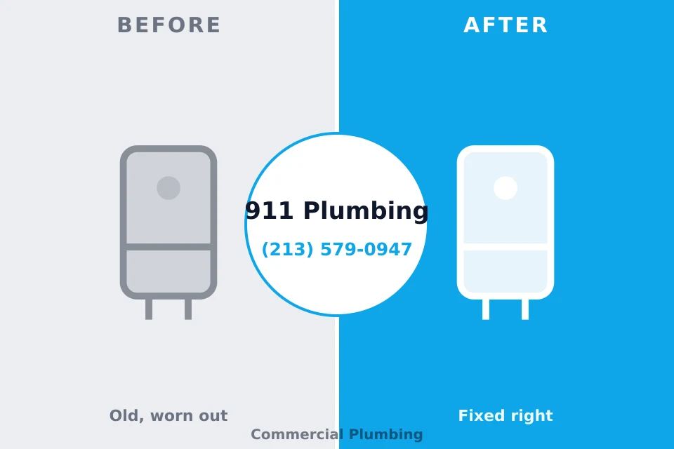 Before and after: plumbing company Sun Valley, PA
